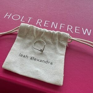 designer leah alexandra dainty moonstone ring - sterling silver with gemstone